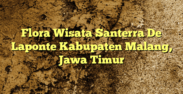 Flora Wisata Santerra De Laponte Kabupaten Malang, Jawa Timur