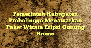 Pemerintah Kabupaten Probolinggo Menawarkan Paket Wisata Eripsi Gunung Bromo